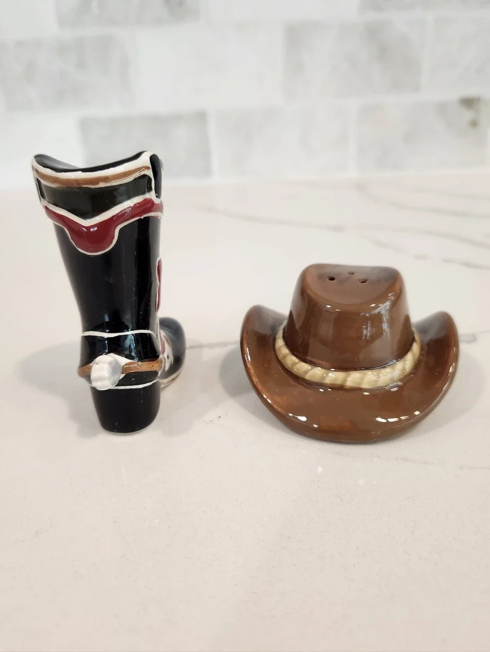 Vintage Sonoma Happy Trails Salt And Pepper Shakers Set Western Americana Decor